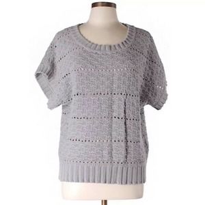 Nine West Chunky Knit Short Sleeve Sweater